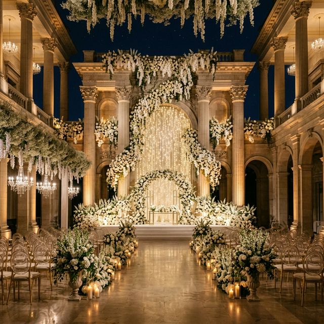 Luxury wedding stage decoration by Glittery Events